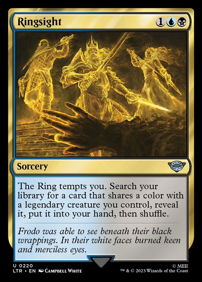 This Is An Image Of The Magic The Gathering Card Ringsight From The Set The Lord of the Rings: Tales of Middle-earth - Designed By Artist Campbell White