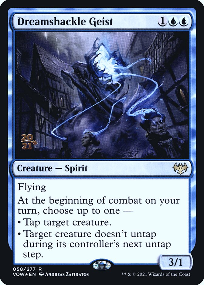 This Is An Image Of The Magic The Gathering Card Dreamshackle Geist From The Set Innistrad: Crimson Vow - Designed By Artist Andreas Zafiratos