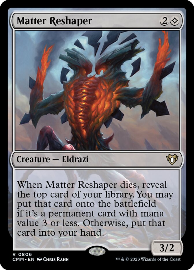 This Is An Image Of The Magic The Gathering Card Matter Reshaper From The Set Commander Masters - Designed By Artist Chris Rahn