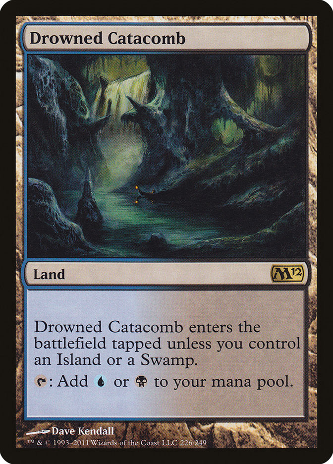 This Is An Image Of The Magic The Gathering Card Drowned Catacomb From The Set Outlaws of Thunder Junction Commander - Designed By Artist Jung Park