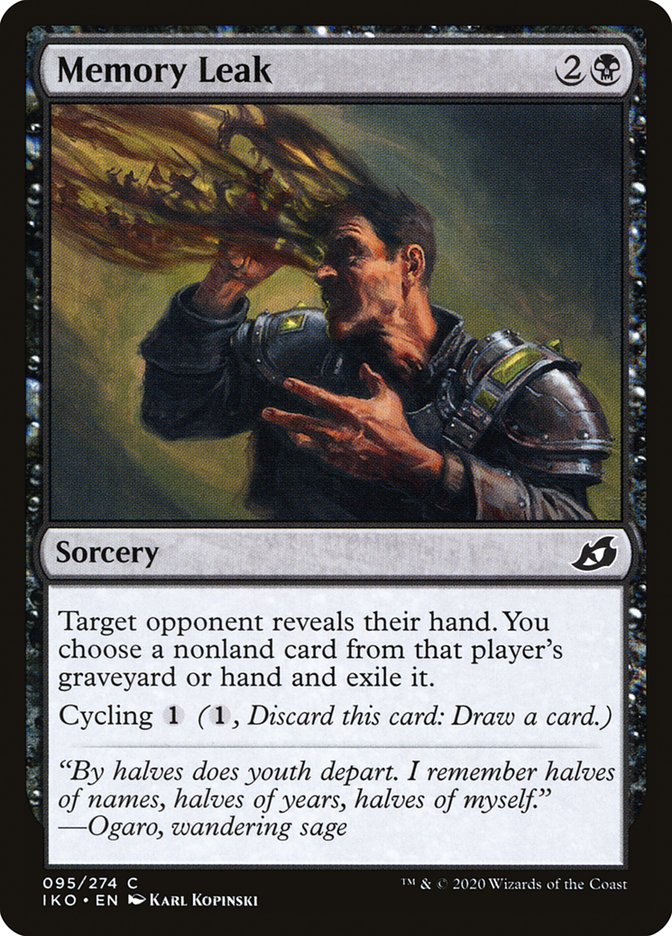 This Is An Image Of The Magic The Gathering Card Memory Leak From The Set Ikoria: Lair of Behemoths - Designed By Artist Karl Kopinski