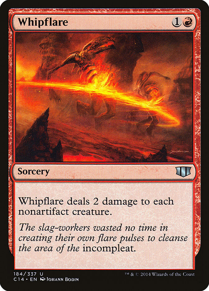 This Is An Image Of The Magic The Gathering Card Whipflare From The Set Commander Anthology Volume II - Designed By Artist Johann Bodin