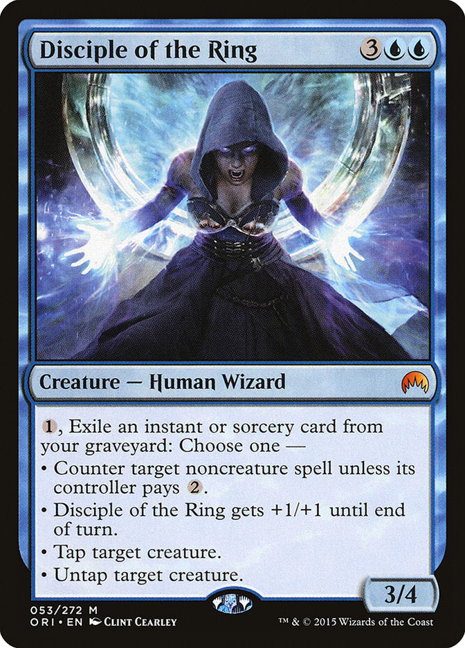This Is An Image Of The Magic The Gathering Card Disciple of the Ring From The Set Double Masters 2022 - Designed By Artist Clint Cearley