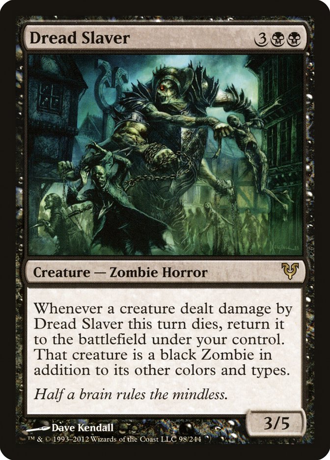 This Is An Image Of The Magic The Gathering Card Dread Slaver From The Set Avacyn Restored - Designed By Artist Dave Kendall
