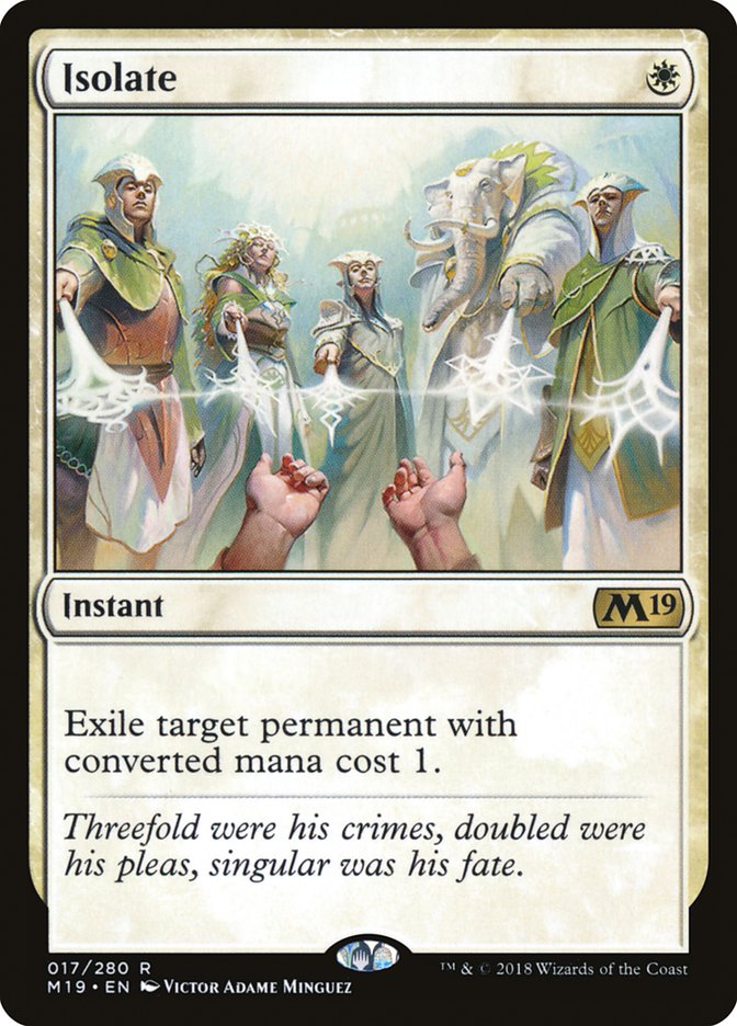 This Is An Image Of The Magic The Gathering Card Isolate From The Set Core Set 2019 - Designed By Artist Victor Adame Minguez