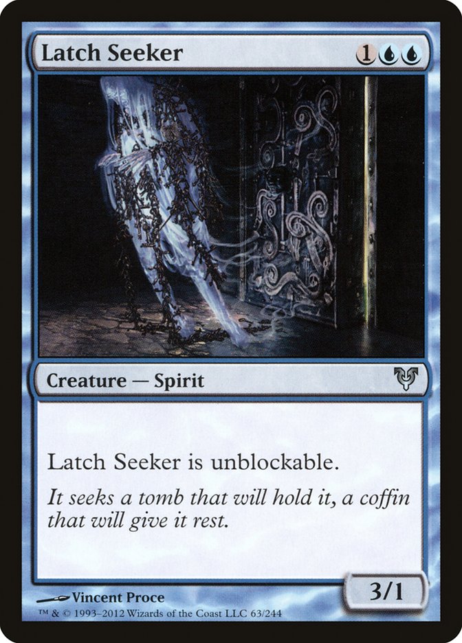 This Is An Image Of The Magic The Gathering Card Latch Seeker From The Set Avacyn Restored - Designed By Artist Vincent Proce