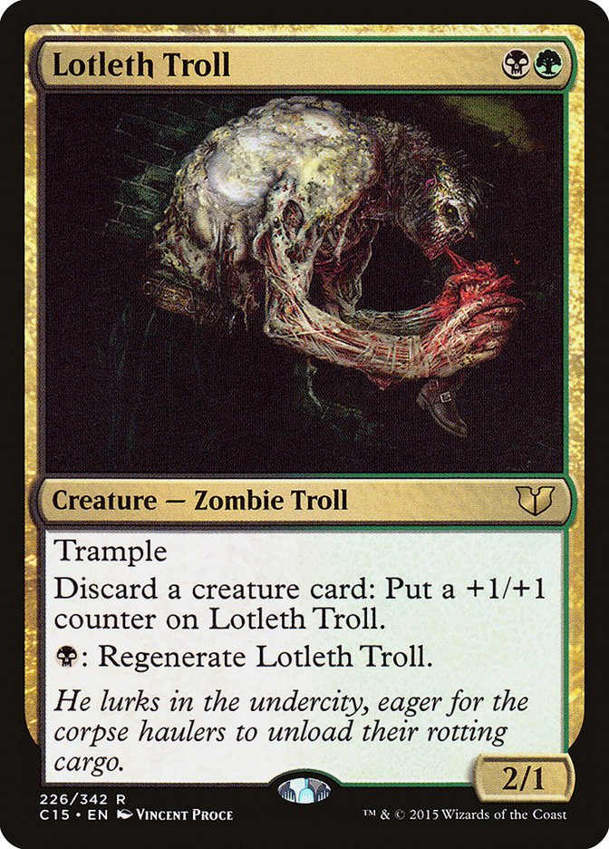 This Is An Image Of The Magic The Gathering Card Lotleth Troll From The Set Double Masters 2022 - Designed By Artist Vincent Proce