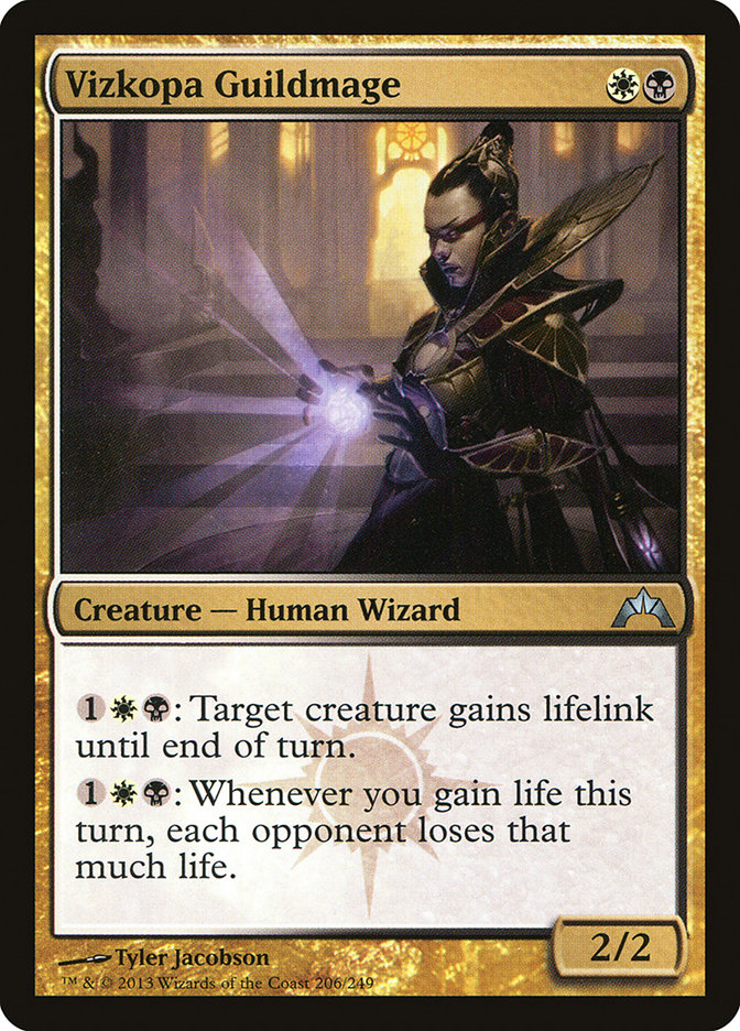 This Is An Image Of The Magic The Gathering Card Vizkopa Guildmage From The Set Iconic Masters - Designed By Artist Tyler Jacobson