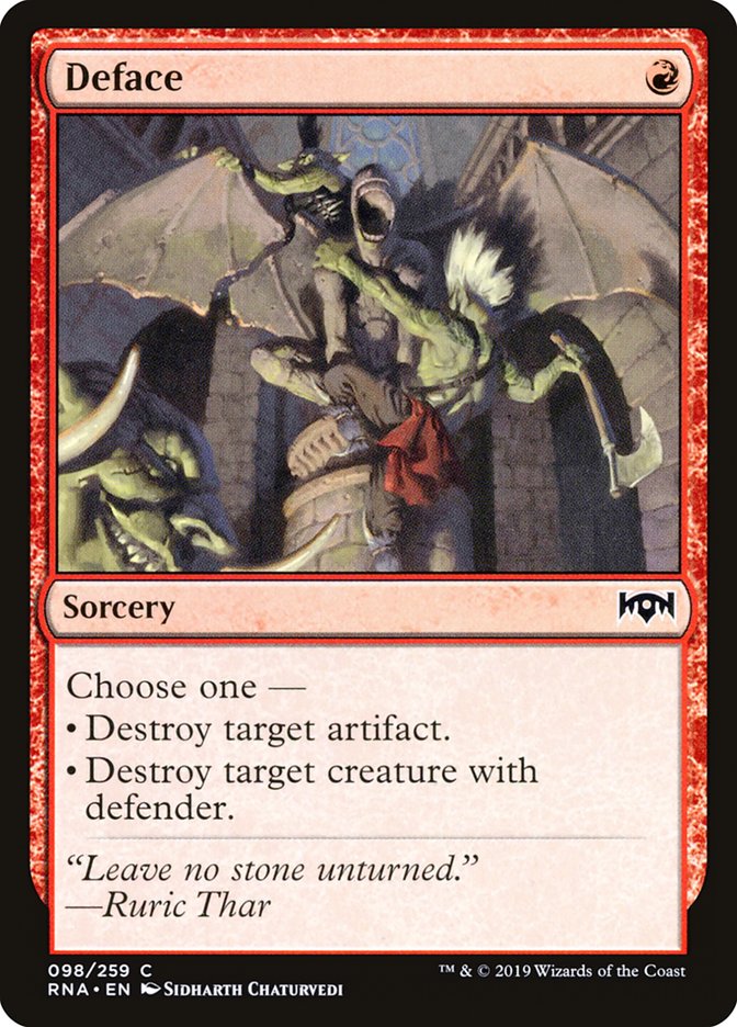 This Is An Image Of The Magic The Gathering Card Deface From The Set Ravnica Allegiance - Designed By Artist Sidharth Chaturvedi