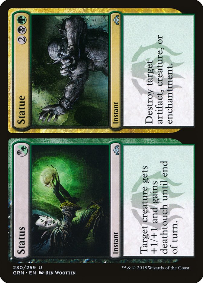This Is An Image Of The Magic The Gathering Card Status // Statue From The Set Ravnica: Clue Edition - Designed By Artist Ben Wootten