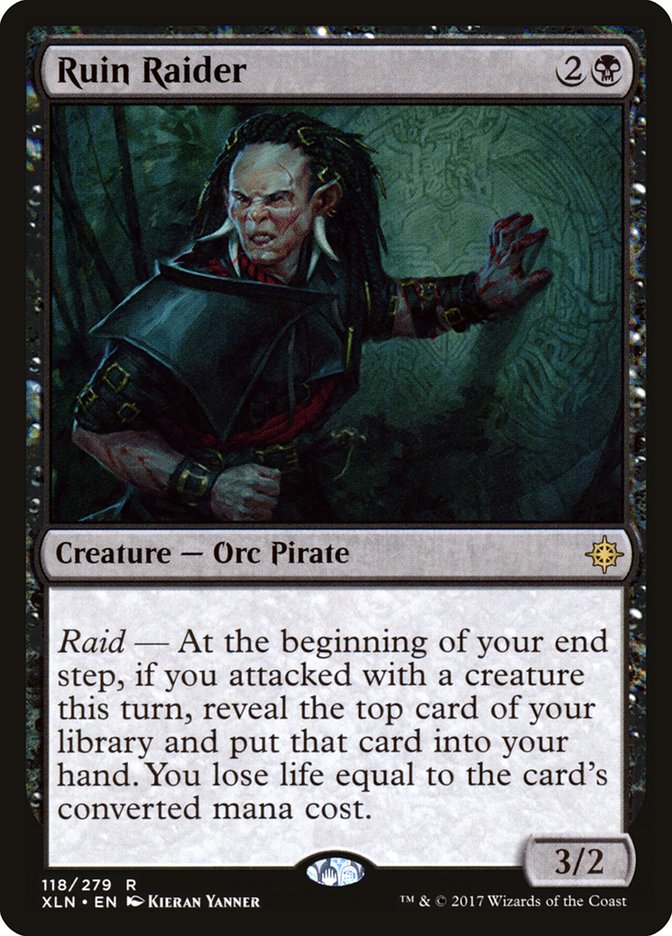 This Is An Image Of The Magic The Gathering Card Ruin Raider From The Set Ixalan - Designed By Artist Kieran Yanner