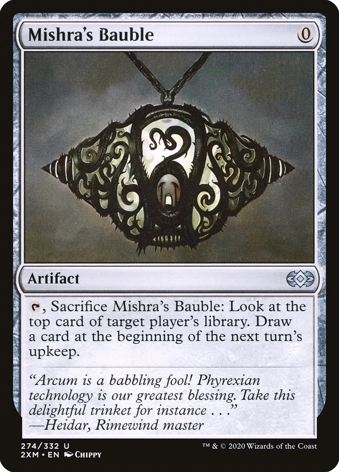 This Is An Image Of The Magic The Gathering Card Mishra's Bauble From The Set Double Masters - Designed By Artist Chippy
