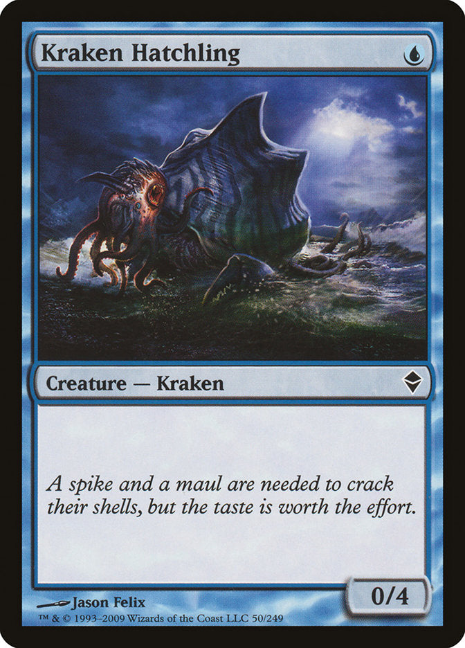 This Is An Image Of The Magic The Gathering Card Kraken Hatchling From The Set Battlebond - Designed By Artist Jason Felix
