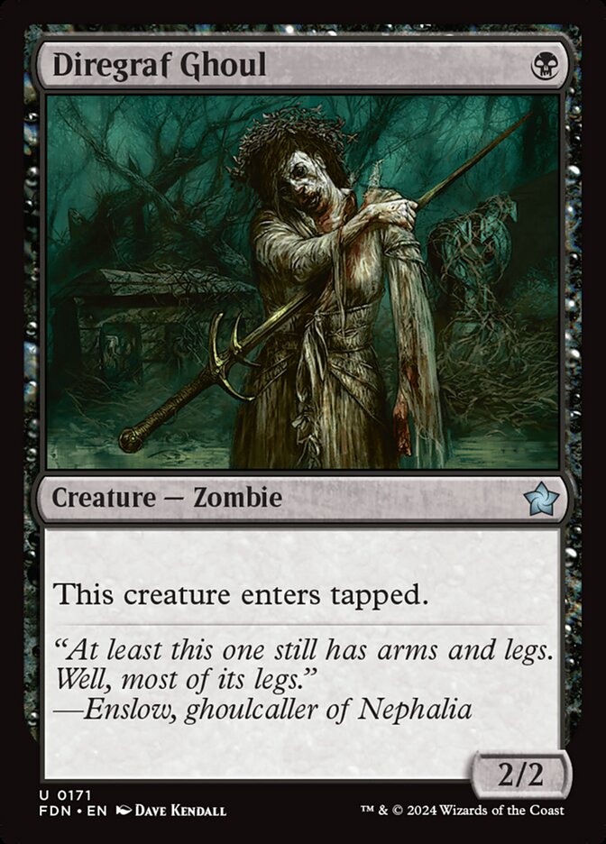 This Is An Image Of The Magic The Gathering Card Diregraf Ghoul From The Set Foundations - Designed By Artist Dave Kendall