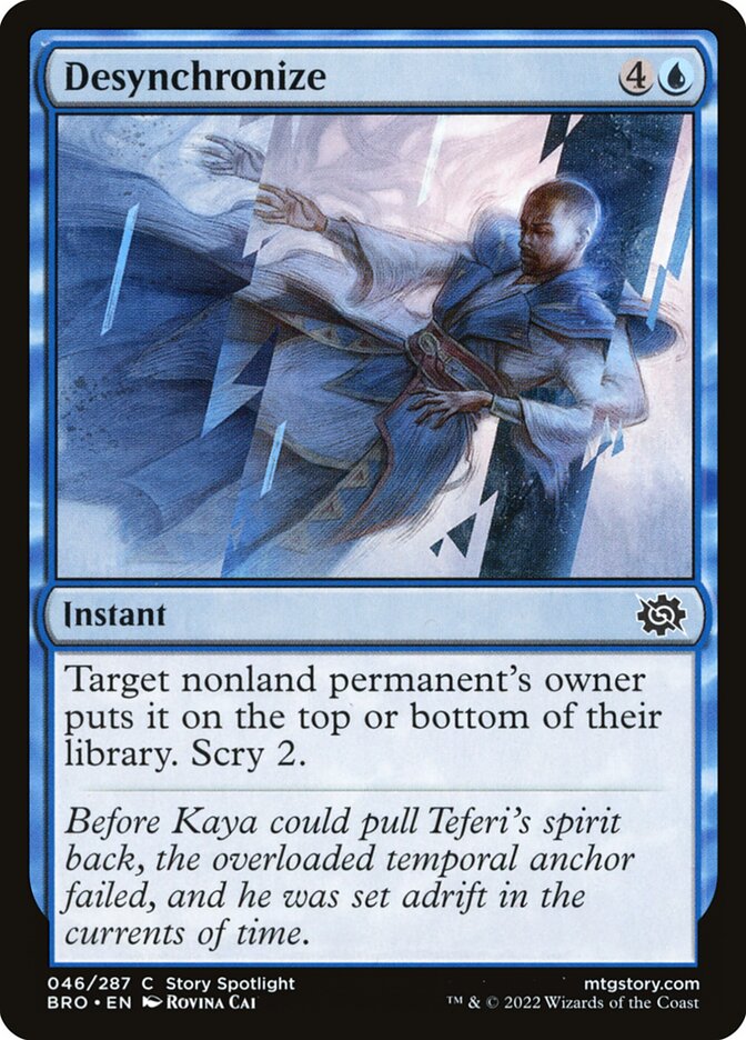 This Is An Image Of The Magic The Gathering Card Desynchronize From The Set The Brothers' War - Designed By Artist Rovina Cai