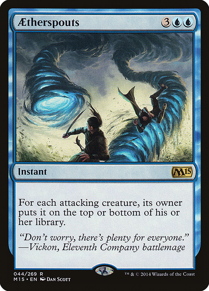 This Is An Image Of The Magic The Gathering Card Aetherspouts From The Set Midnight Hunt Commander - Designed By Artist Dan Murayama Scott