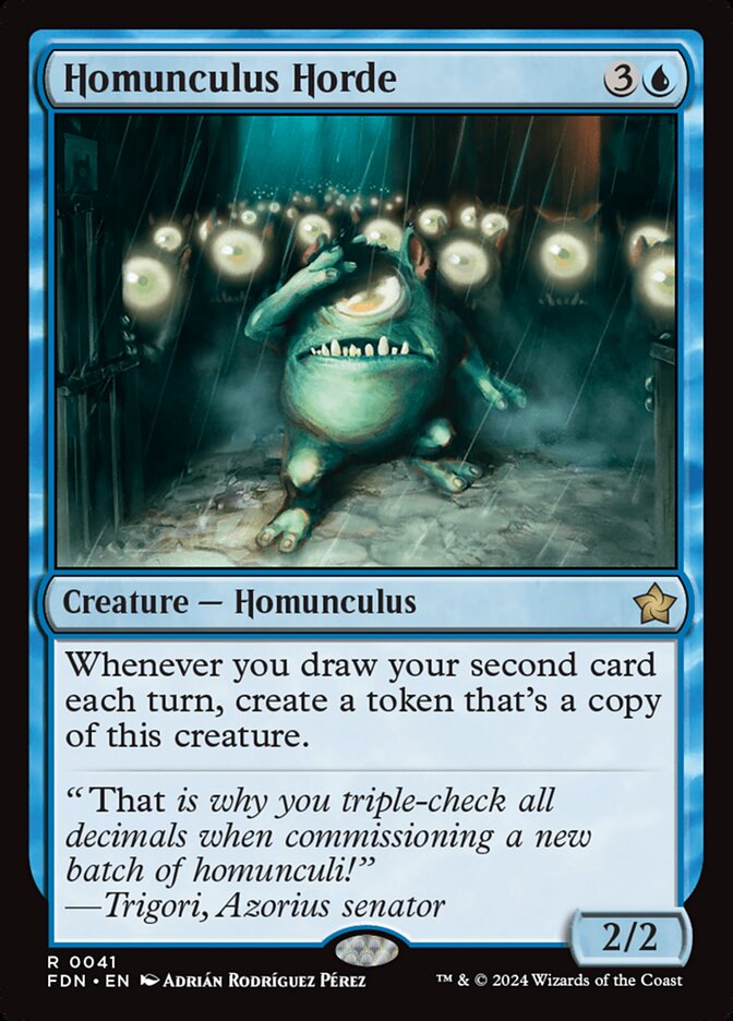 This Is An Image Of The Magic The Gathering Card Homunculus Horde From The Set Foundations - Designed By Artist Adrián Rodríguez Pérez
