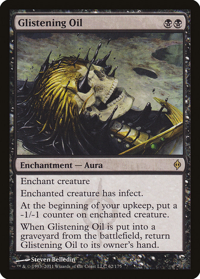This Is An Image Of The Magic The Gathering Card Glistening Oil From The Set New Phyrexia - Designed By Artist Steven Belledin