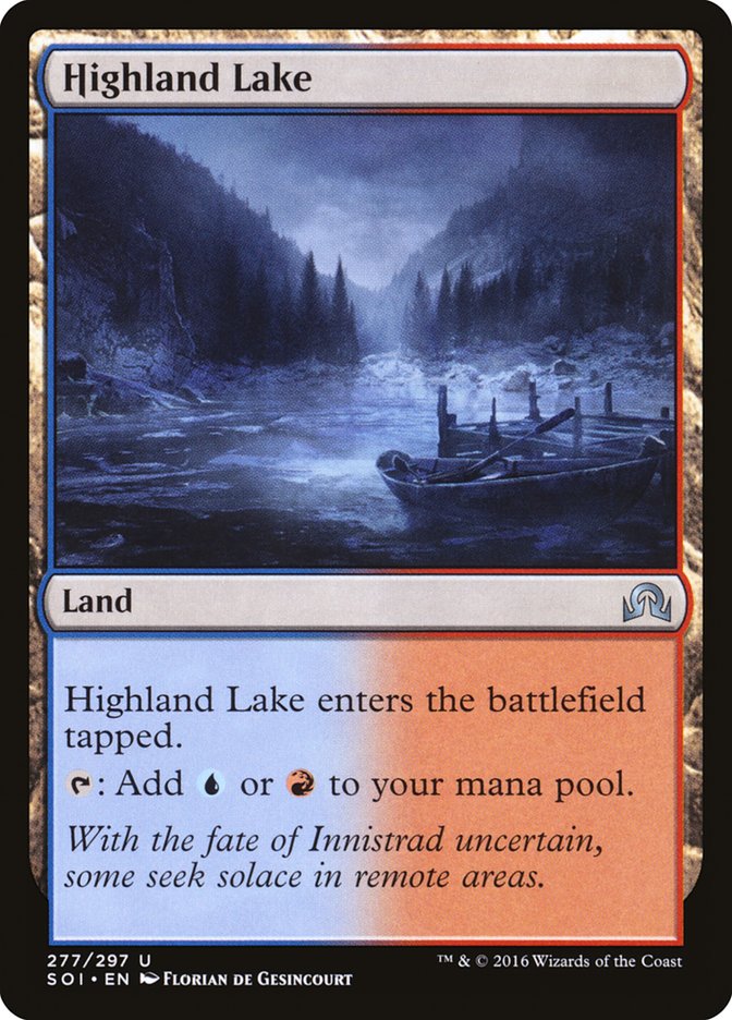 This Is An Image Of The Magic The Gathering Card Highland Lake From The Set Commander 2019 - Designed By Artist Noah Bradley