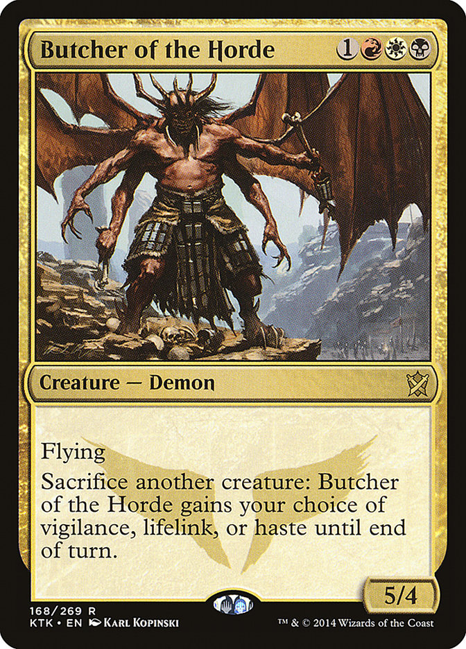 This Is An Image Of The Magic The Gathering Card Butcher of the Horde From The Set Khans of Tarkir - Designed By Artist Karl Kopinski