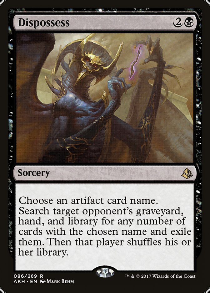This Is An Image Of The Magic The Gathering Card Dispossess From The Set Amonkhet - Designed By Artist Mark Behm