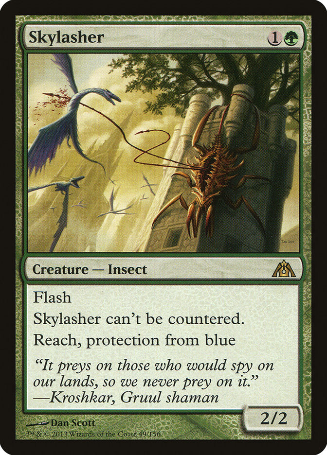This Is An Image Of The Magic The Gathering Card Skylasher From The Set Dragon's Maze - Designed By Artist Dan Murayama Scott