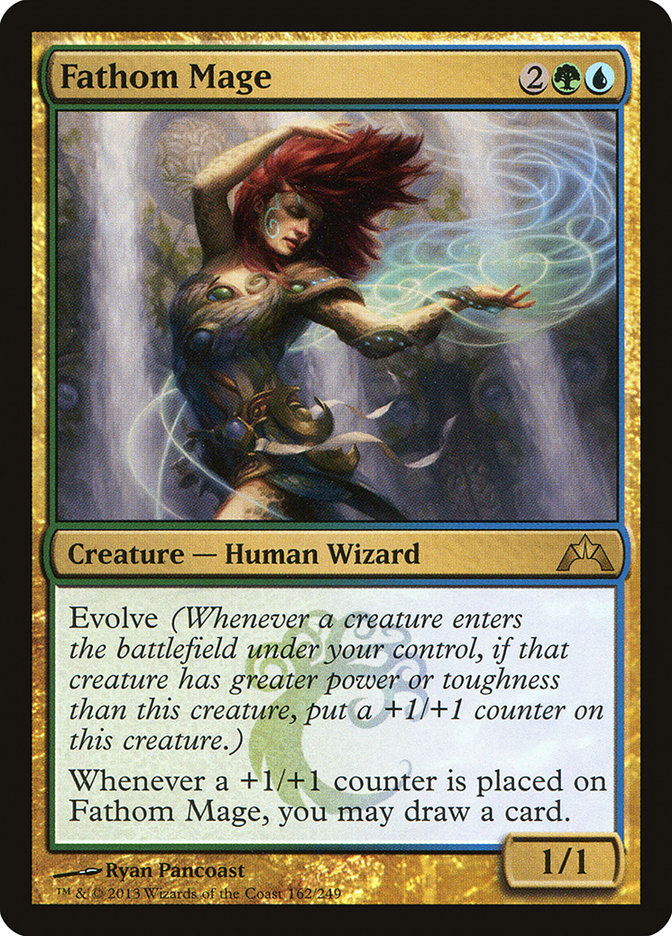 This Is An Image Of The Magic The Gathering Card Fathom Mage From The Set New Capenna Commander - Designed By Artist Ryan Pancoast
