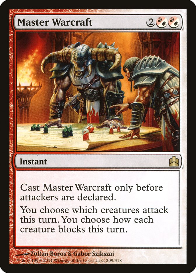 This Is An Image Of The Magic The Gathering Card Master Warcraft From The Set Commander Legends - Designed By Artist Zoltan Boros & Gabor Szikszai