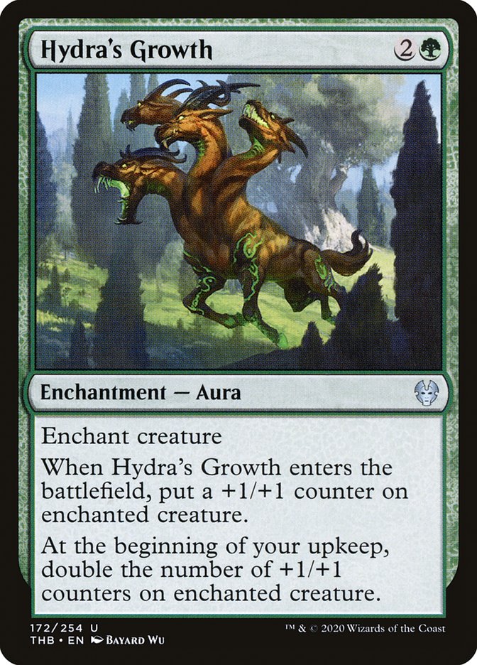 This Is An Image Of The Magic The Gathering Card Hydra's Growth From The Set Theros Beyond Death - Designed By Artist Bayard Wu