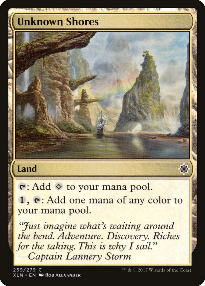 This Is An Image Of The Magic The Gathering Card Unknown Shores From The Set Theros Beyond Death - Designed By Artist Adam Paquette