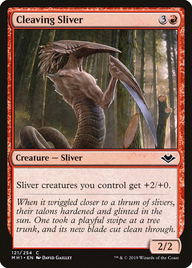 This Is An Image Of The Magic The Gathering Card Cleaving Sliver From The Set Commander Masters - Designed By Artist David Gaillet