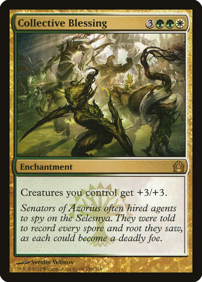 This Is An Image Of The Magic The Gathering Card Collective Blessing From The Set Return to Ravnica - Designed By Artist Svetlin Velinov