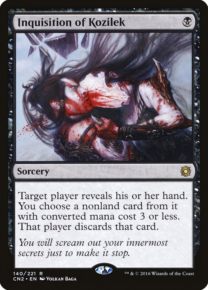 This Is An Image Of The Magic The Gathering Card Inquisition of Kozilek From The Set Double Masters 2022 - Designed By Artist Tomasz Jedruszek