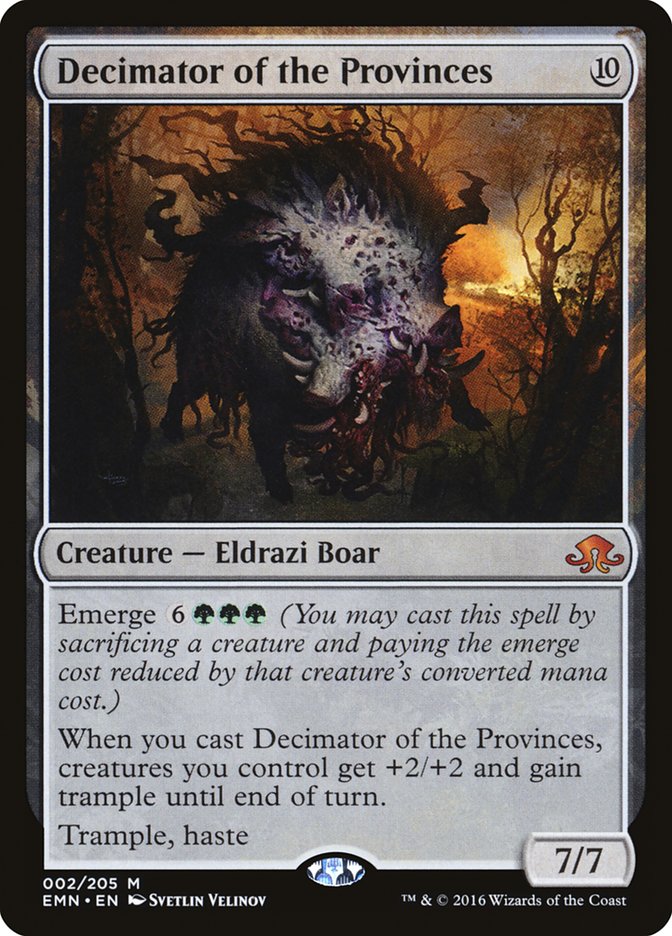This Is An Image Of The Magic The Gathering Card Decimator of the Provinces From The Set Innistrad Remastered - Designed By Artist Svetlin Velinov