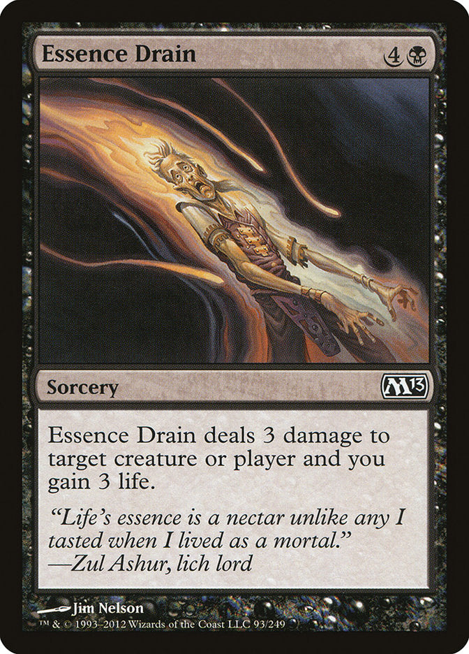 This Is An Image Of The Magic The Gathering Card Essence Drain From The Set Magic 2013 - Designed By Artist Jim Nelson