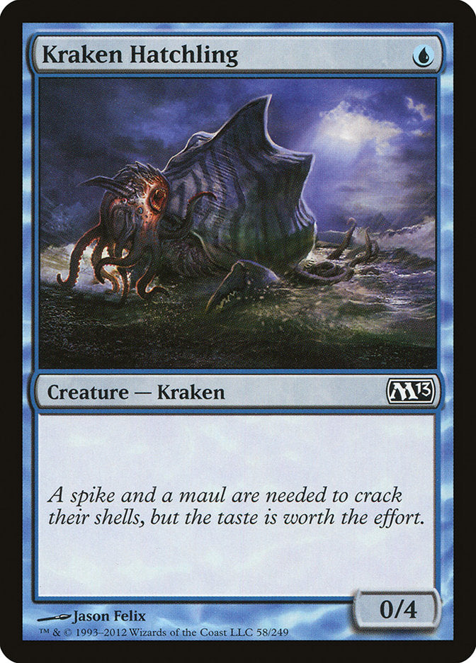 This Is An Image Of The Magic The Gathering Card Kraken Hatchling From The Set Battlebond - Designed By Artist Jason Felix