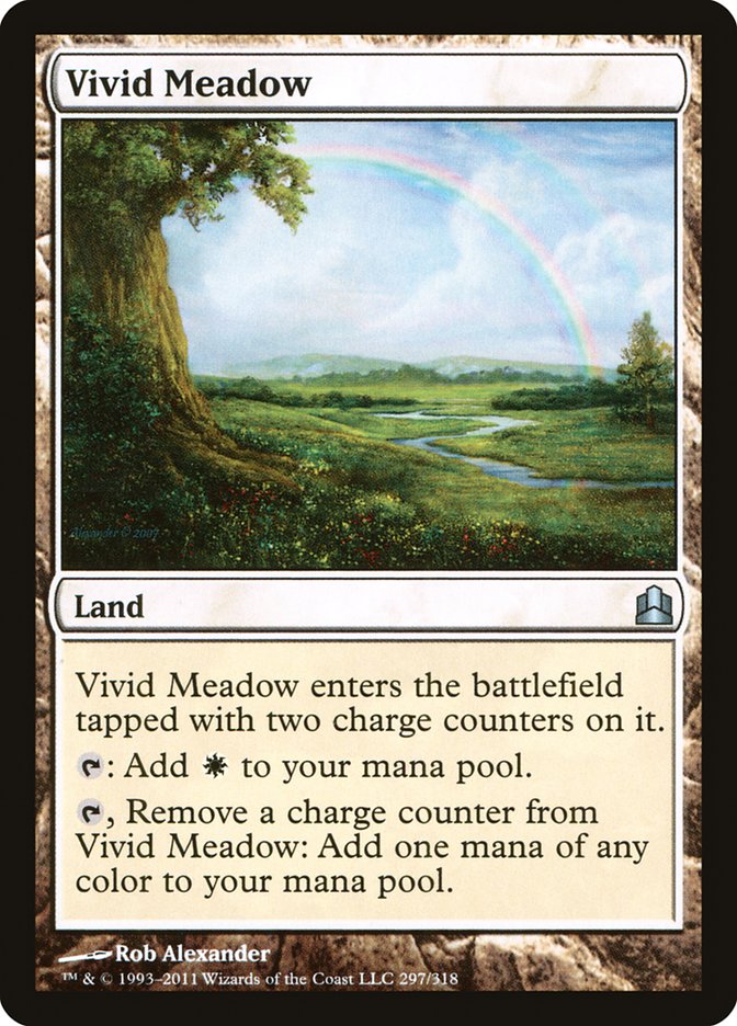 This Is An Image Of The Magic The Gathering Card Vivid Meadow From The Set New Capenna Commander - Designed By Artist Rob Alexander