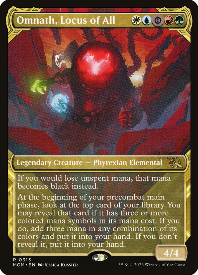This Is An Image Of The Magic The Gathering Card Omnath, Locus of All From The Set March of the Machine - Designed By Artist Bryan Sola