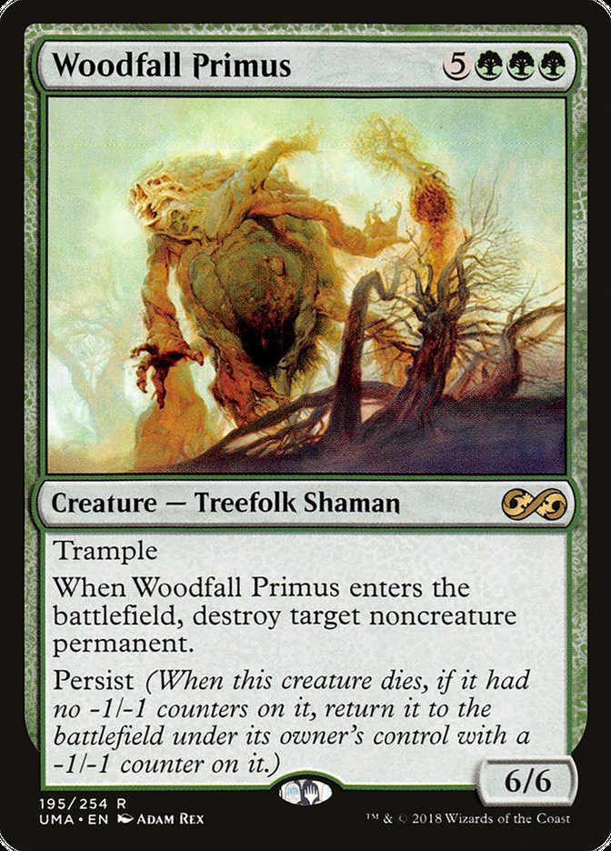 This Is An Image Of The Magic The Gathering Card Woodfall Primus From The Set New Capenna Commander - Designed By Artist Adam Rex