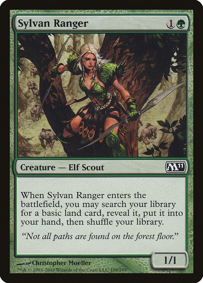 This Is An Image Of The Magic The Gathering Card Sylvan Ranger From The Set Jumpstart - Designed By Artist Christopher Moeller