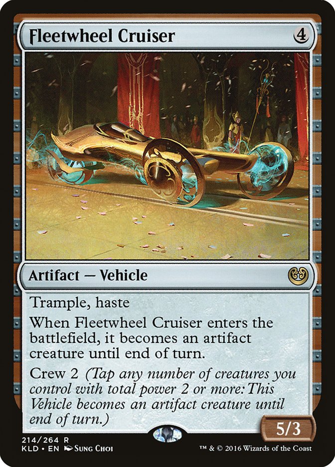 This Is An Image Of The Magic The Gathering Card Fleetwheel Cruiser From The Set Kaladesh - Designed By Artist Sung Choi