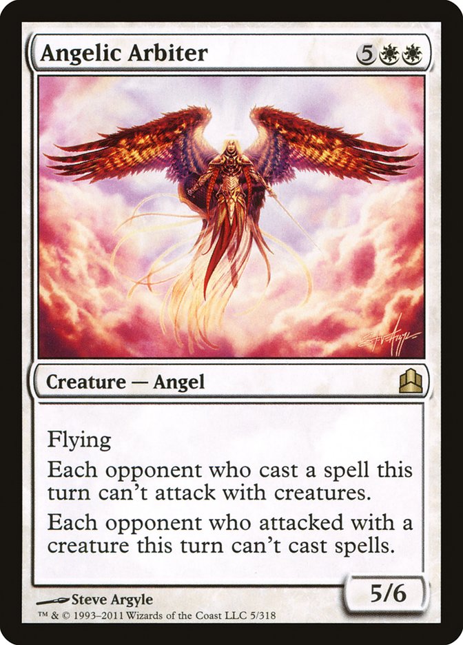This Is An Image Of The Magic The Gathering Card Angelic Arbiter From The Set Jumpstart - Designed By Artist Steve Argyle