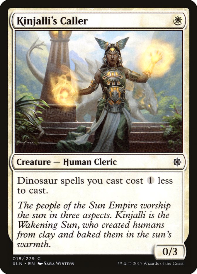 This Is An Image Of The Magic The Gathering Card Kinjalli's Caller From The Set Ixalan - Designed By Artist Sara Winters