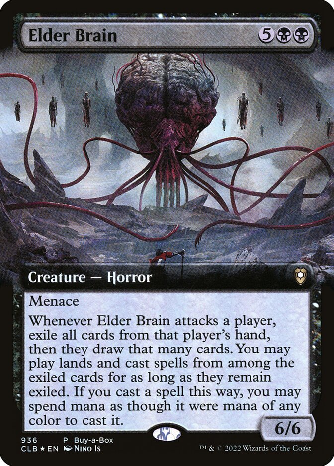 This Is An Image Of The Magic The Gathering Card Elder Brain From The Set Commander Legends: Battle for Baldur's Gate - Designed By Artist Daarken