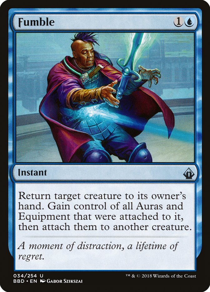 This Is An Image Of The Magic The Gathering Card Fumble From The Set Battlebond - Designed By Artist Gabor Szikszai