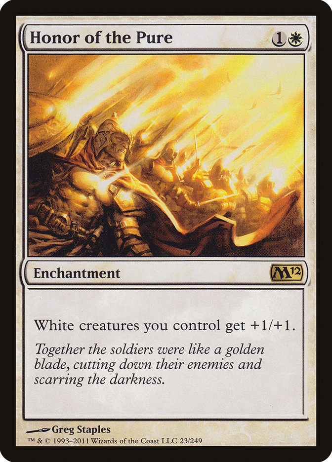 This Is An Image Of The Magic The Gathering Card Honor of the Pure From The Set Magic 2012 - Designed By Artist Greg Staples