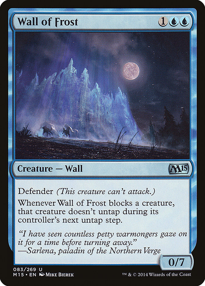This Is An Image Of The Magic The Gathering Card Wall of Frost From The Set Modern Masters 2017 - Designed By Artist Mike Bierek