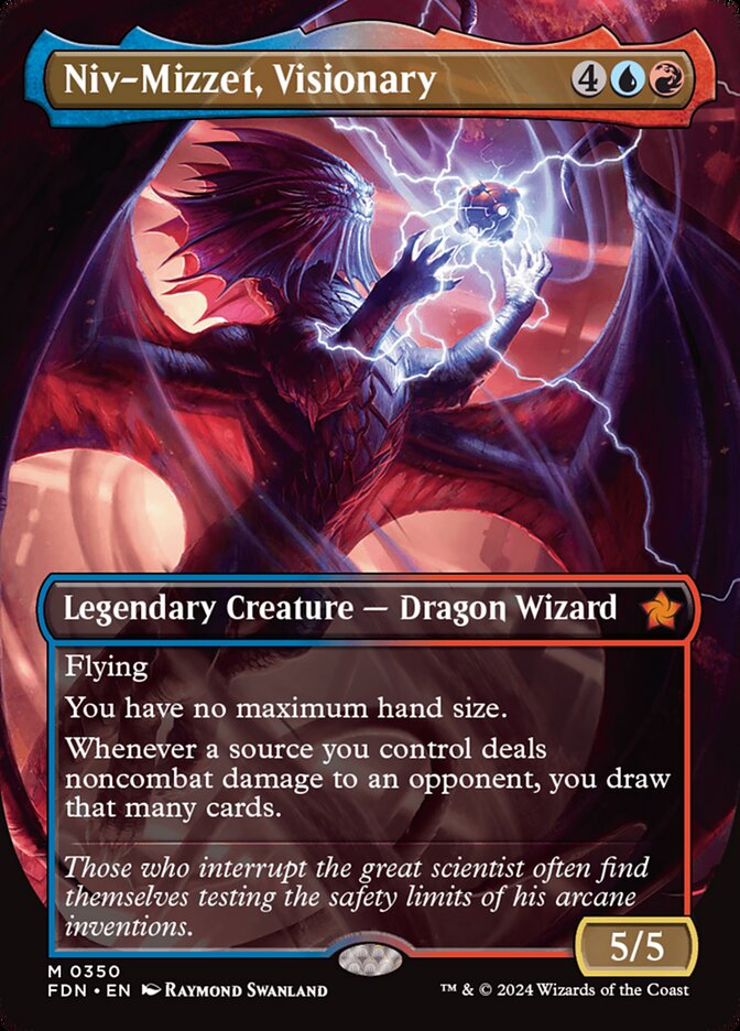 This Is An Image Of The Magic The Gathering Card Niv-Mizzet, Visionary From The Set Foundations - Designed By Artist Dan Murayama Scott