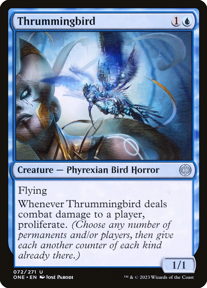 This Is An Image Of The Magic The Gathering Card Thrummingbird From The Set Commander Masters - Designed By Artist Efrem Palacios