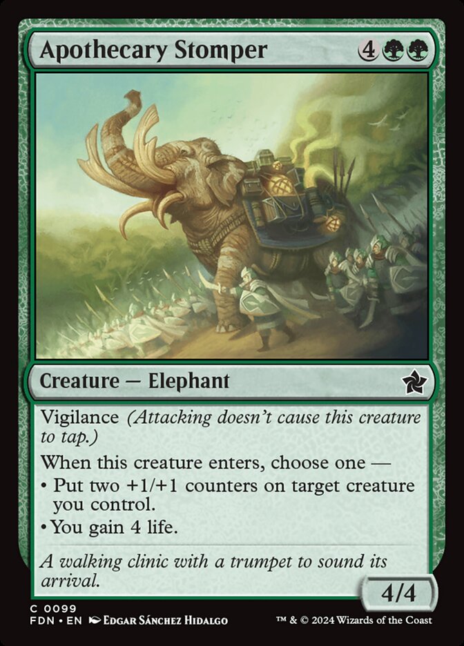 This Is An Image Of The Magic The Gathering Card Apothecary Stomper From The Set Foundations - Designed By Artist Edgar Sánchez Hidalgo